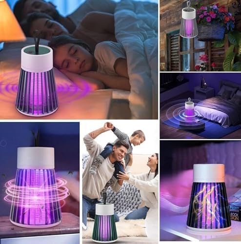 Taşınabilir UV Işıklı Elektrikli Sinek Öldürücü Sessiz ve Etkili Sivrisinek Kovucu Lamba İç ve Dış Mekan Kullanımı için Uygun Asılabilir ve Şarj Edilebilir Tasarım