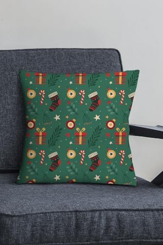 Alternative view of Viva Christmas Dekoratif Gizli Fermuar Çift Taraflı Yeniyıl Kırlent Yastık Kılıfı 43X43Cm Krl1039