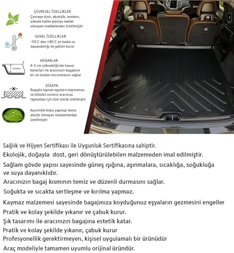 Alternative view of Astra H Sedan 2004 sonrası ile uyumlu 3D Bagaj Havuzu