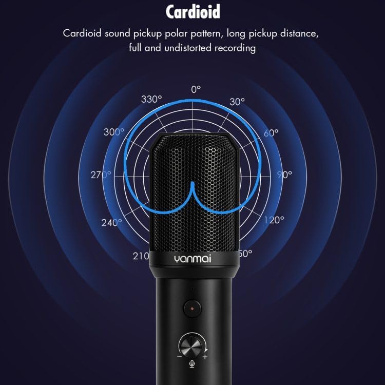 Alternative view of USB Condenser Masaüstü Mikrofon Seti – Kardioid Yönlü, 16bit/48kHz Profesyonel Kayıt, LED Kontrollü, Mount ve Stand Dahil – Streaming, Podcast, Oyun ve Vokal İçin | Q10-Q10B