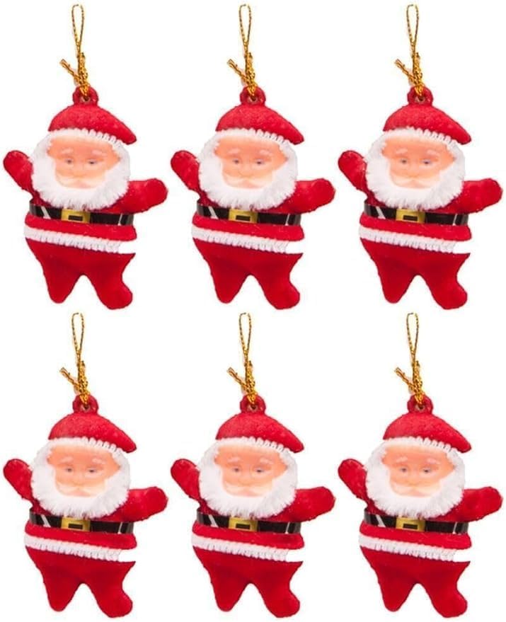 Yılbaşı Çam Ağacı Süsü Baba 6'lı 6,5cm