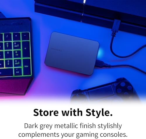 Canvio Gaming 1TB taşınabilir harici sabit disk, USB 3.2, Play Station ve Xbox için, siyah (HDTX210EK3AA)