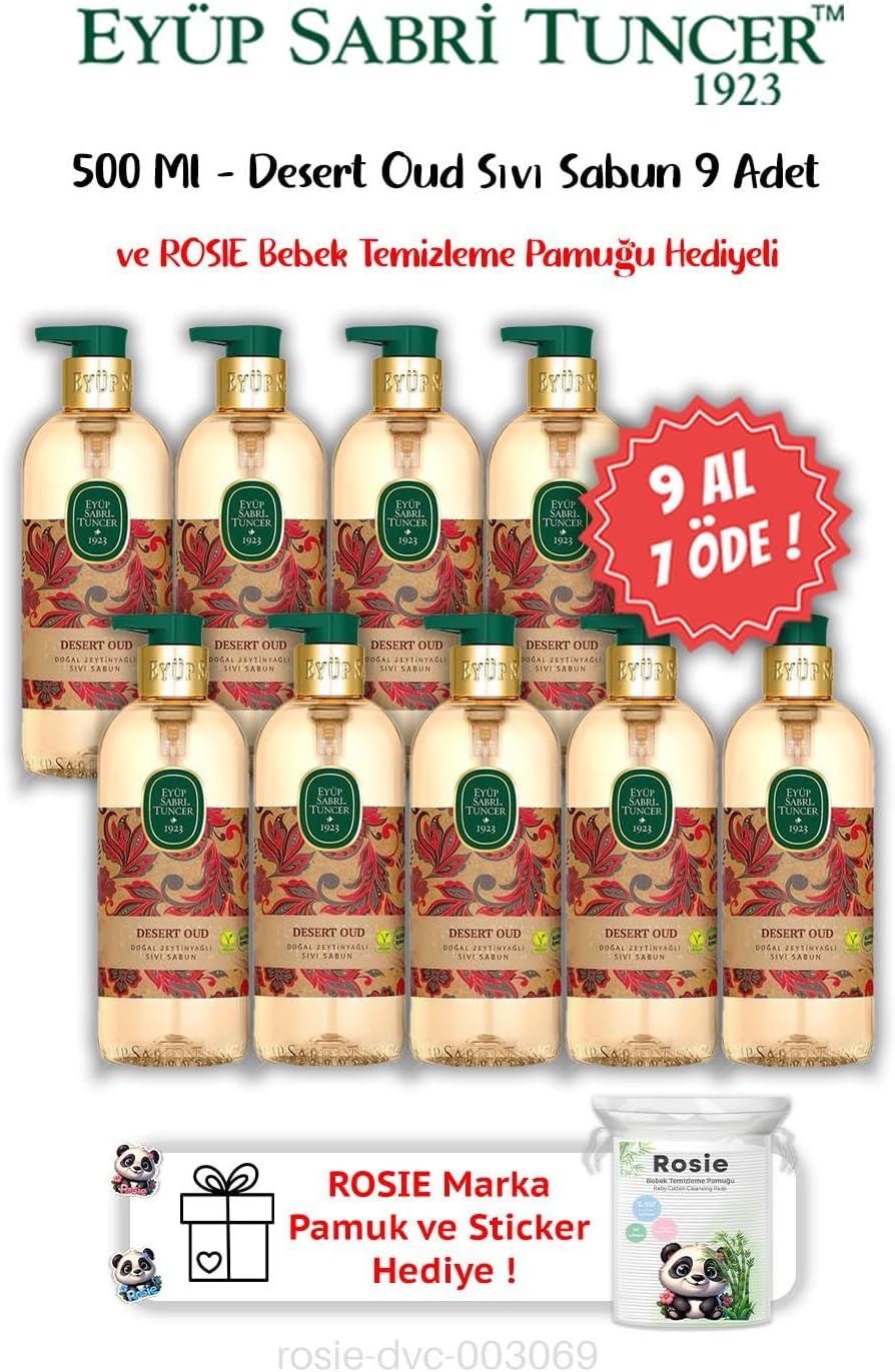 9 AL 7 ÖDE Desert Oud Sıvı Sabun 500 ML ve ROSIE Hediyeli