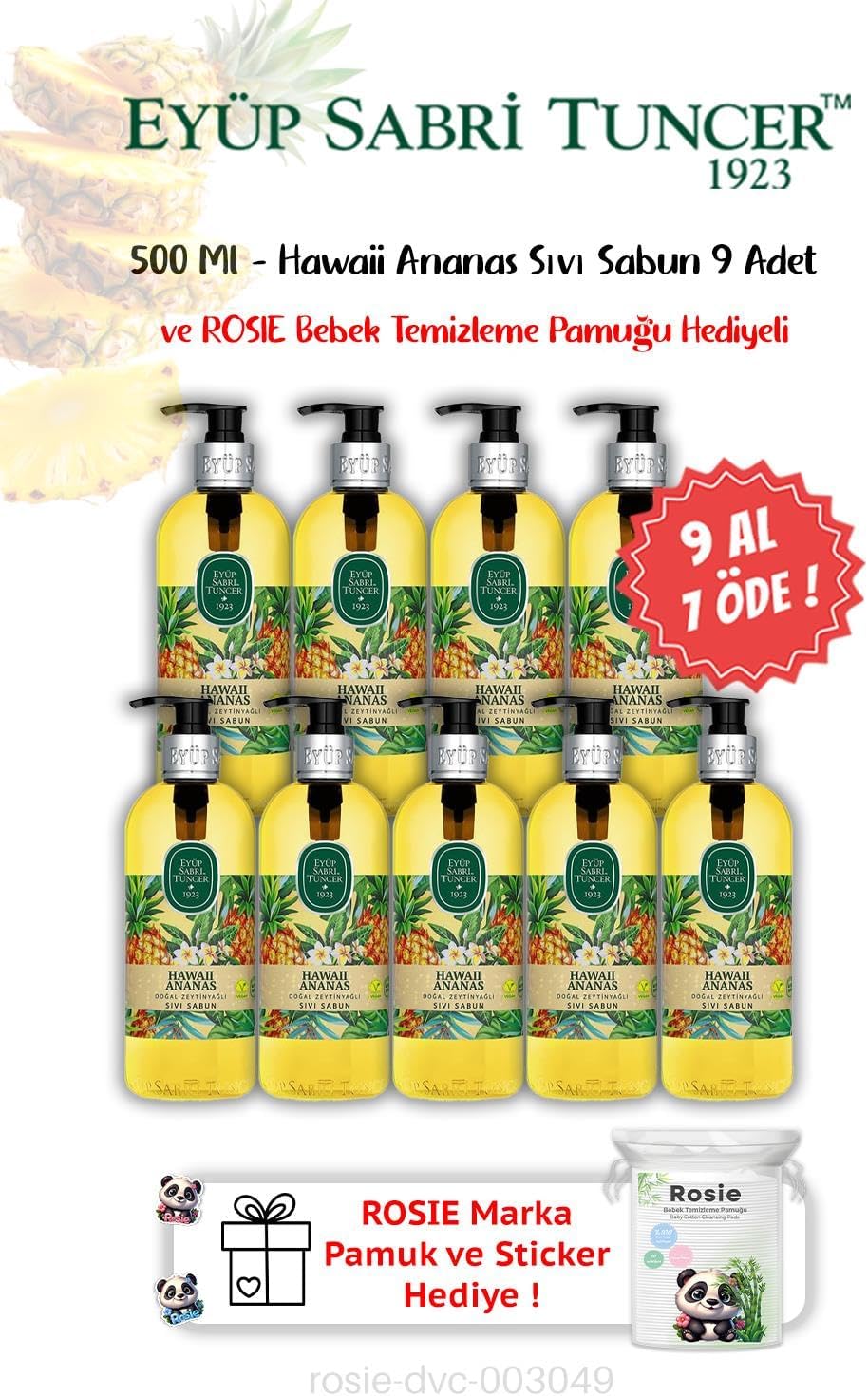 Alternative view of 9 AL 7 ÖDE Sıvı Sabun Hawaii Ananas 500 ML ve ROSIE Hediyeli
