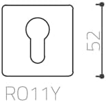Ro11 Kapı Kolu Rozeti Mat Altın Renk (Dış Kapı) Tek Ebat Rro11Y Bb