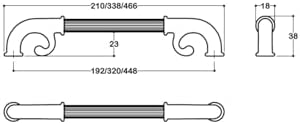 4645 Modern Kulp Eskitilmiş Mat Gümüş Renk 320 Mm Antik Gümüş Tek Ebat Ssy4645 0320 Osm-Osm