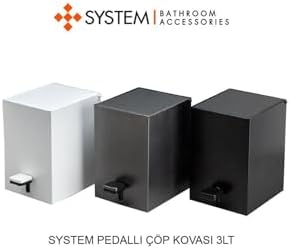 Pedallı Kare Çöp Kovası 3 Lt 262X245X180 Mm Krom Tek Ebat Ba4055 031 Nbm-Nbm