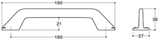 Alternative view of 4593 Modern Kulp Antik Renk 160 Mm Antik Tek Ebat Ssy4593 0160 Abm