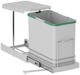 Alternative view of Tls. Raylı Plastik Gövde Çöp Kovası 24 Lt.-Gri Çok Renkli Tek Ebat Zsx S-2571-G