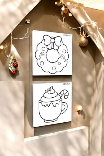 2'Lİ TUVAL SET BASKILI (FİNCAN VE SÜS) 20x20cm