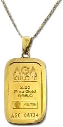 Alternative view of AgaKulche 2.5 gr Altın Külçe Kolye Renkli 4.8