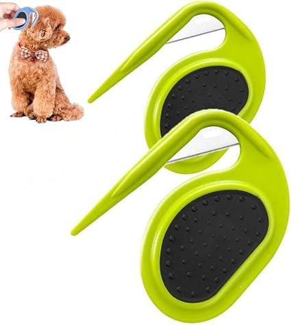 Alternative view of Kedi Ve Köpekler İçin Kıtık Düğüm Açıcı Tüy Bakım Tarağı Dökülme Önleyici Uzun Tüylü Evcil Hayvan Fırçası (Yeşil)
