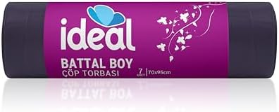 Alternative view of İdeal Battal Boy Çöp Poşeti 7'li 70x95 cm, Sızdırmaz Yırtılmaz Battal Boy Çöp Torbası, Geri Dönüştürülebilir Atık Torbası, Restoran, Kafe, Ofis, İşyeri, Ev, Mutfak için Güçlü Çöp Poşeti Torbası