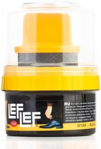 Nuri LefLef Pratik Cilalı Krem Ayakkabı Bakım Boyası 60 ml (Siyah)
