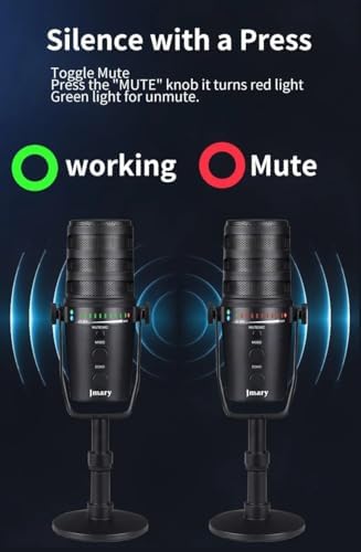 Alternative view of Profesyonel Stüdyo Mikrofon, Sinyal-Gürültü Oranı (SNR) – 85dB, Dinamik Aralık – 88dB, Kayıt Condenser Masaüstü Canlı Yayın Mikrofonu PC USB, Oyun, Podcast, Kayıt, Yayın PW12