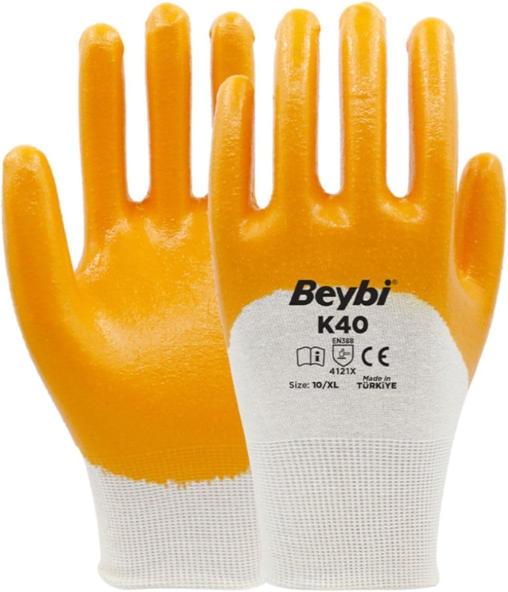 Alternative view of Beybi K40 Sarı Nitril İşçi İş Eldiveni Xl/10/12 Adet