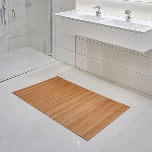 Alternative view of Doğal Bambu Banyo Paspası, Duş ve Küvet için Kaymaz Mat, Çok Amaçlı Kullanım