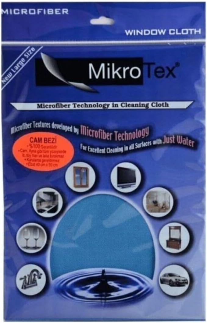 mikrotex (3 Adet) Mikrofiber Temizlik Bezi 40X50 Cm (Mavi),583