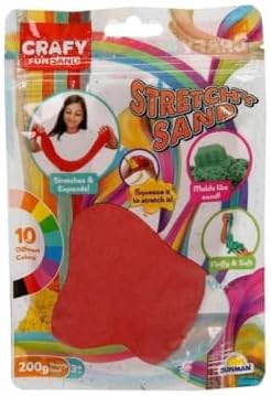 3604 Crafy Streç Oyun Kumu Kırmızı 200 g -