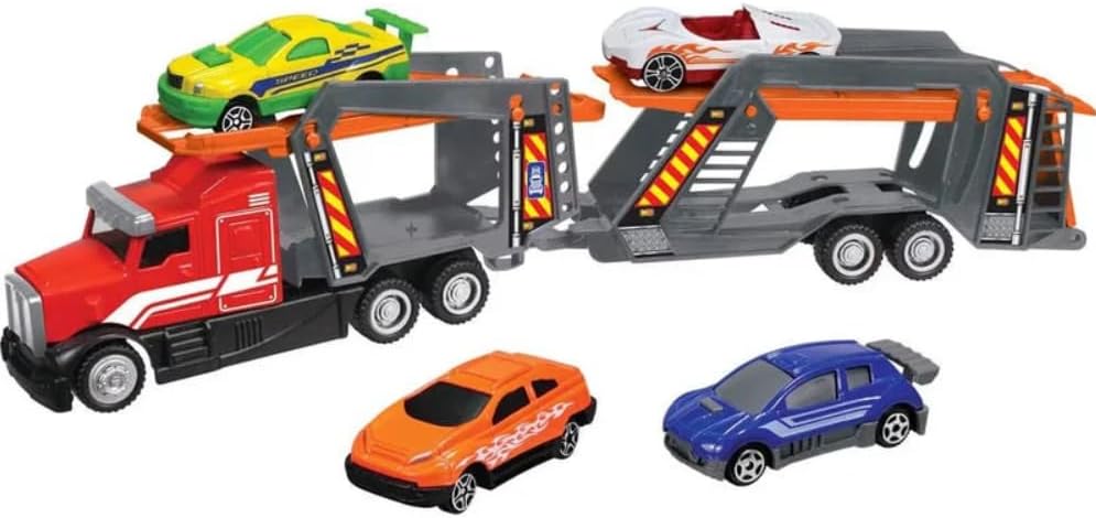 Alternative view of Wheels Die Cast Metal Sürtmeli Araç Taşıyıcı Tır