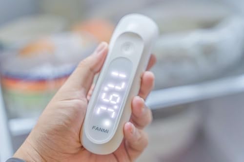 Ateş Ölçer Dijital Göstergeli Bebek Çocuk ve Yetişkinler için Dijital Termometre Alın ve Yüzden Temassız Termometre Ateş Ölçme FL-BFM001
