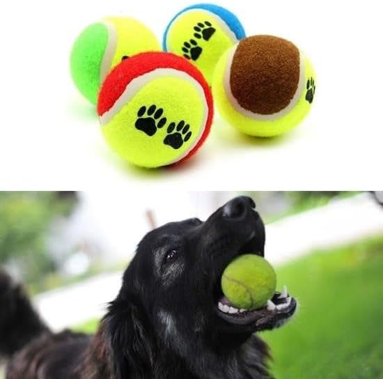 Alternative view of 3lü Renkli Desenli Tenis Topu Kedi Köpek Oyuncağı