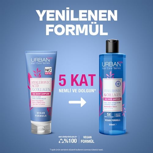 Care Hyaluronic & Collagen Ekstra Dolgunlaştırıcı Saç Bakım Şampuanı, 350 Mililitre, Vegan