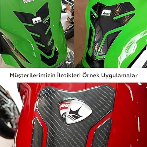Alternative view of 10 Parça MT09 TRACER 2015-2022 ile Uyumlu Kaydırmaz Tank Pad – 6D Karbon | Çizilmeye Karşı Kalkan, Motosiklet Tank Pad | Üstün Kavrama – GC34