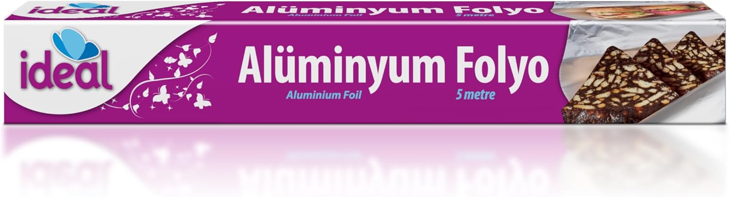 Alternative view of İdeal Alüminyum Folyo 5 mt, BPA İçermez, Dayanıklı Yapışmaz Folyo 30 cm x 5 mt, Tavuk, Izgara, Et, Yemek, Gıda Artıklarını Saklamak için İdeal, Mutfakta Çok Yönlü Kullanım, Yüzey Korumaya Uygun