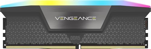 CORSAIR VENGEANCE RGB 16GB (1 x 16GB) DDR5 6000 CL36-44-44-96 1.35V Intel XMP & AMD EXPO - Gri (CMH16GX5M1E6000Z36)
