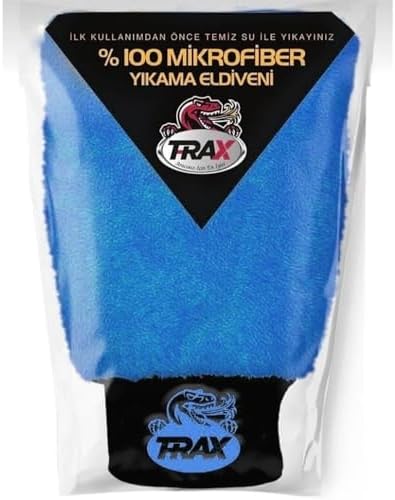 Oto Araba Yıkama Silme Eldiveni - Mikrofiber Araç Yıkama Bezi, Mavi Renk, Yüksek Emicilik ve Çiziksiz Temizlik için İdeal (Mavi)