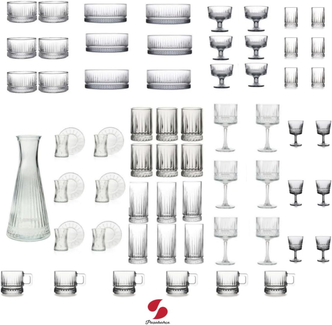 Alternative view of 67 Parça Bardak, Sunumluk, Kokteyl, Çerezlik, Kadeh ve Kahve Yanı Full Çeyiz Seti TYB2YS44P8F6OGF920