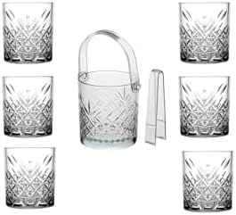Viski Bardağı ve Buz Kovası Set 6 Kişilik 86985859685854458aybabastore