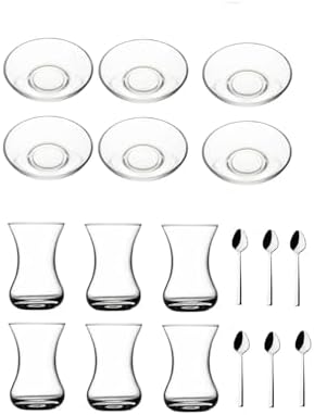 18 Parça İncebelli Sade Çay Bardağı Takımı Seti 869562862865aybabastore1
