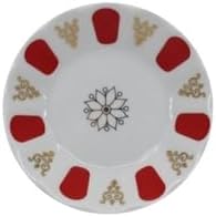 Alternative view of Arow Marka Porselen Kırmızı Beyaz Kahveci Model 6 Lı Çay Tabağı Arow 12896244041642