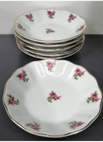 PORSELEN 6'LI MİNELİ ÇAY TABAK 11 CM 8690110807242