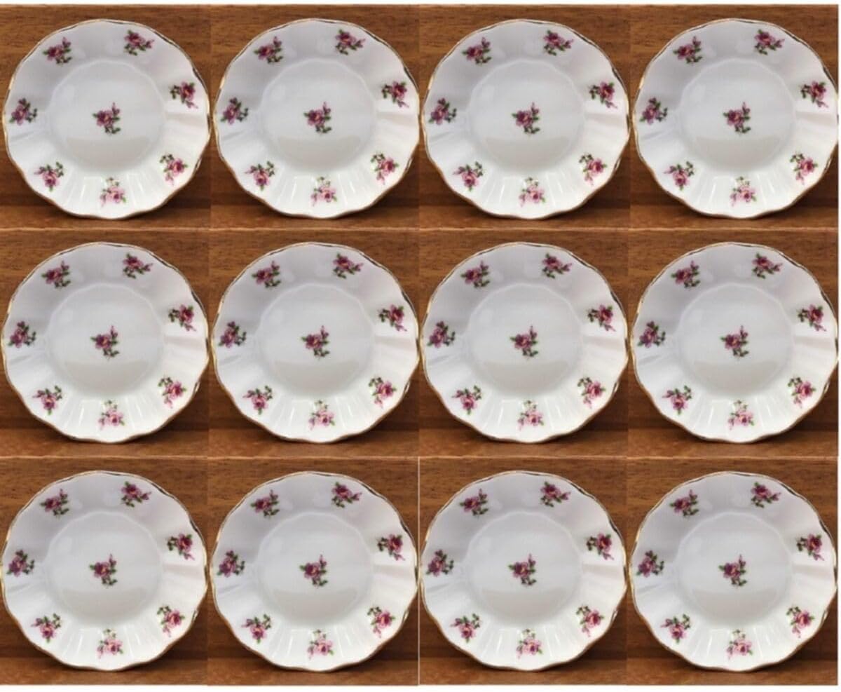 Alternative view of Porselen Çay Tabak Pembe Çiçekli 12'li 869pmbccck129127912.