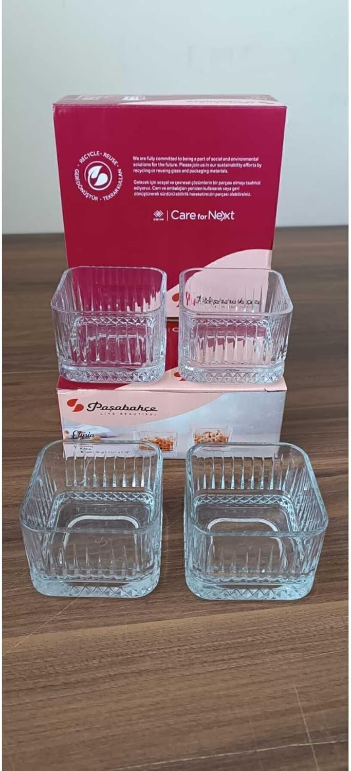 Alternative view of Kare 6'lı Çerezlik Tatlı Sunum Kase 869656589622AYBABASTORE