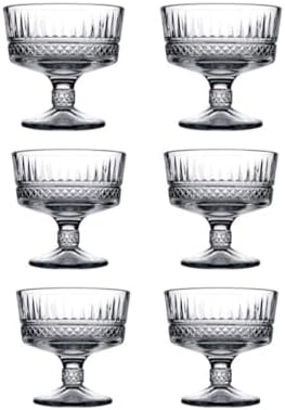 Alternative view of Ayaklı Kesme Kristal Dondurmalık Tatlı Sunum 6'lı Kase Seti 250 Cc 084oa DKRPB51749