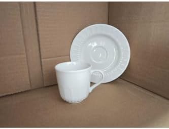 Sade 6 Kişilik Porselen Kahve Fincanı Takımı Beyaz Türk Kahvesi Fincanı 8695569855AYBABASTORE
