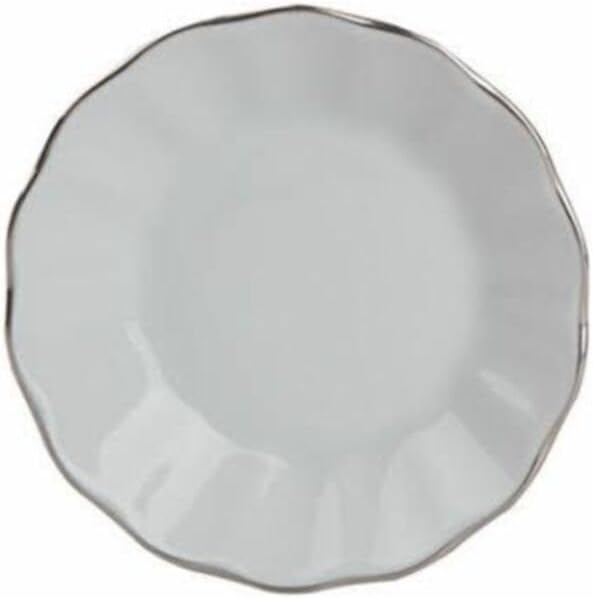 Platin Yaldızlı Çay Tabağı Platinbeyaz