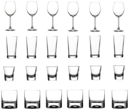 24 Parça Meşrubat Bardak Seti Şarap-rakı-shot-viski 8695413654124aybaba