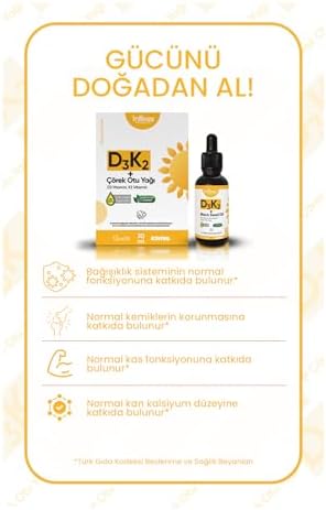 Vitamin D3 K2 + Çörek Otu Yağı 30 ML