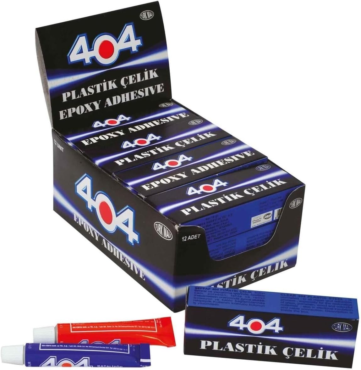 404 Plastik Çelik Yapıştırıcısı 16 Gr 12 Adet