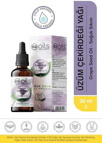 Alternative view of Üzüm Çekirdeği Yağı 30 ml (Grape Seed Oil) - 100% Pure & Natural - Saf ve Soğuk Sıkım | Antioksidan Zengini