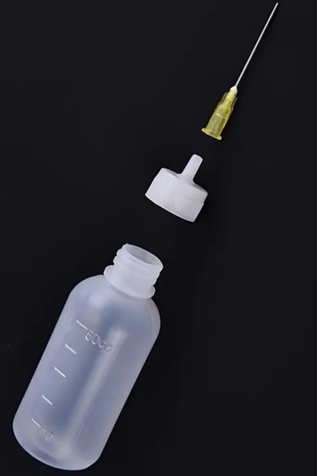 Alternative view of 2 ADET 50 Ml Ölçekli Makine Yağı Yağlama Lehim Akı Sıvı Tutkal Alkol Şişesi Şırıngalı Damlalık Şişe (2)