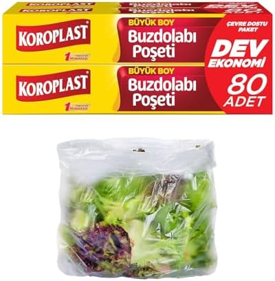 Büyük Boy Buzdolabı Poşeti Dev Ekonomi 80’li, Yeni Ekonomik Buzdolabı Poşeti Büyük Boy 30x42 cm, BPA İçermez, Sızdırmaz Saklama Torbası, Meyve, Sebze, Yemek, Et, Tavuk, Gıda Saklama Torbası