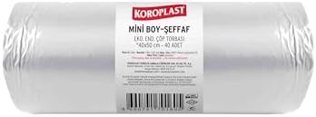 Ekonomik Endüstriyel Mini Şeffaf Çöp Torbası 40’lı 40x50 cm, Yırtılmaya Dayanıklı & Sızdırmaz Küçük Boy Çöp Poşeti, Çift Katlı, Geri Dönüştürülebilir, Mutfak, Ofis, Ev Atıkları İçin