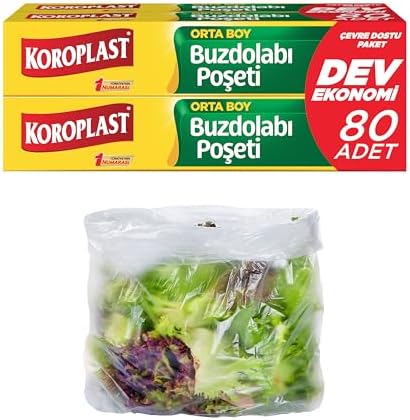 Alternative view of Orta Boy Buzdolabı Poşeti Dev Ekonomi 80’li, Yeni Ekonomik Buzdolabı Poşeti Orta Boy 24x38 cm, BPA İçermez, Sızdırmaz Saklama Torbası, Meyve, Sebze, Yemek, Et, Tavuk, Gıda Saklama Torbası