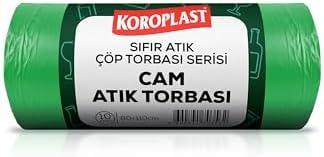 Alternative view of Cam Atıklar Çöp Torbası 10’lu 80×110 cm, Kesici Atıklara Dayanıklı, Çift Katlı, Geri Dönüştürülebilir, Kolay Bağlanabilir, Depo, Restoran, Okul, Fabrika, Ev, Ekstra Kalın Çöp Torbası